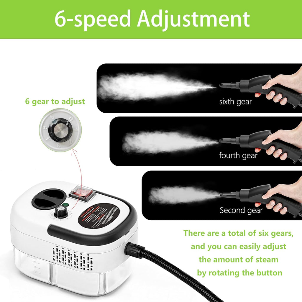 Steam Cleaner Handheld, Portable Steamer Cleaner, 9pcs Fast Heating, 2500W Steamer for Home