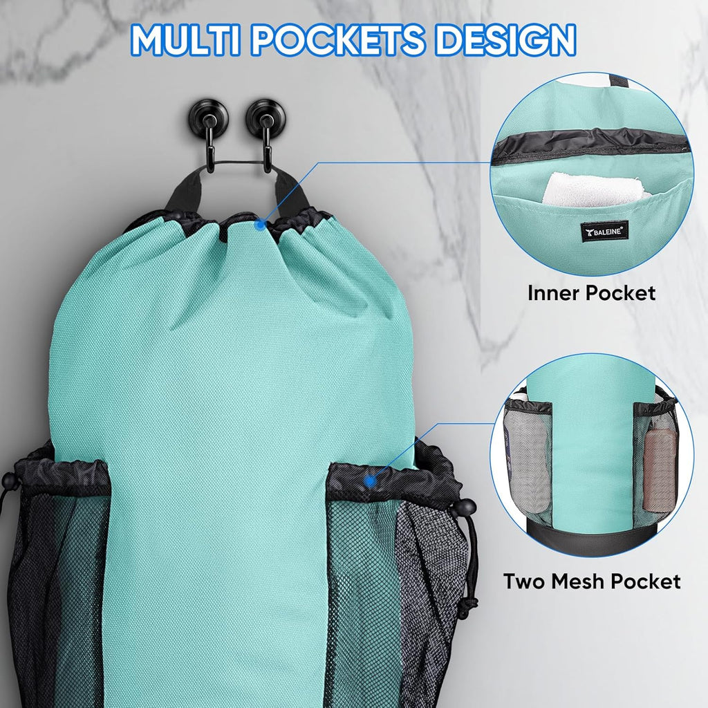 BALEINE 120L Laundry Bag Backpack, 900D Oxford Fabric Large Travel Laundry Bags with Shoulder