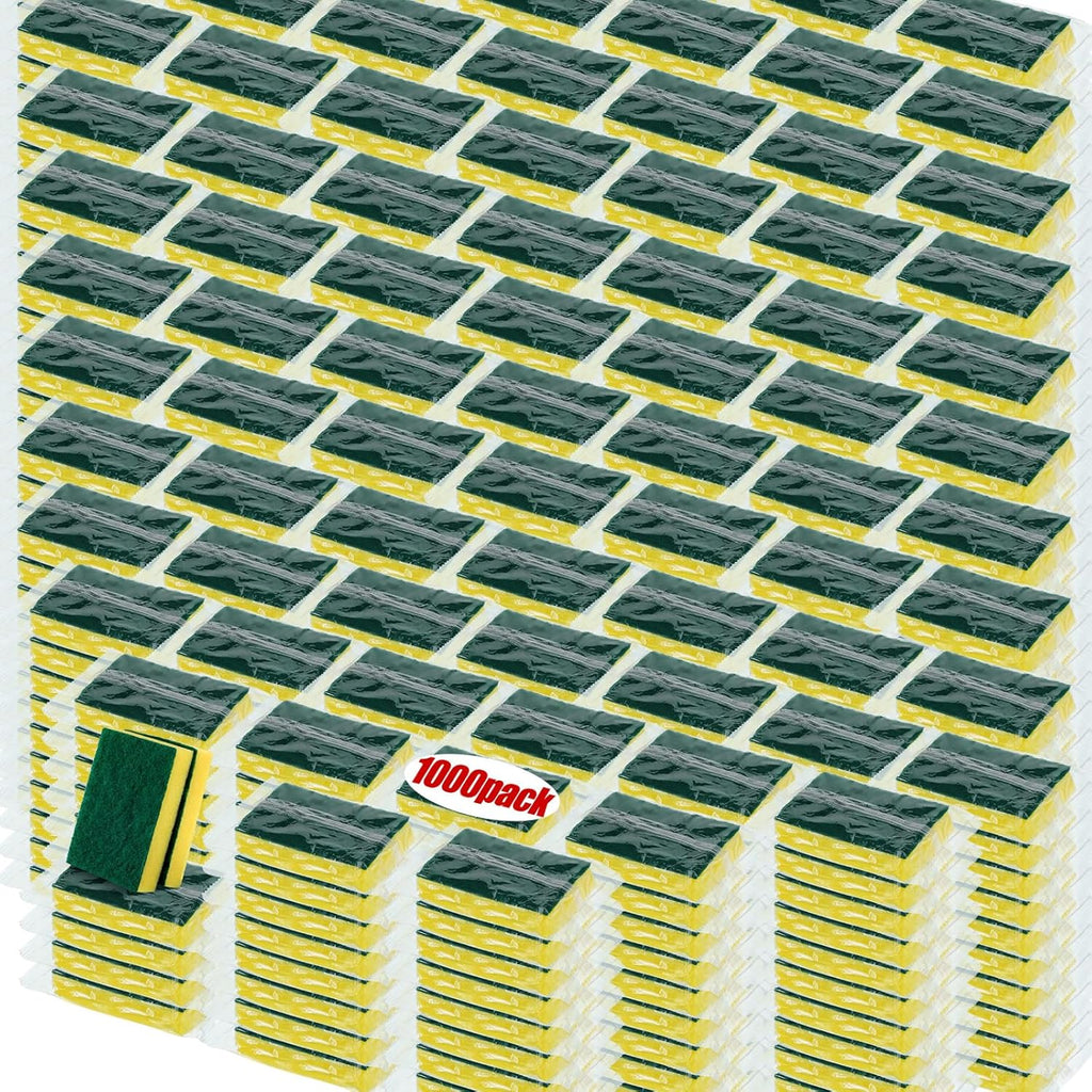 Tanlade 1000 Pcs Individually Wrapped Sponge Dishwashing Sponge Bulk Non Scratch Scrub Sponges