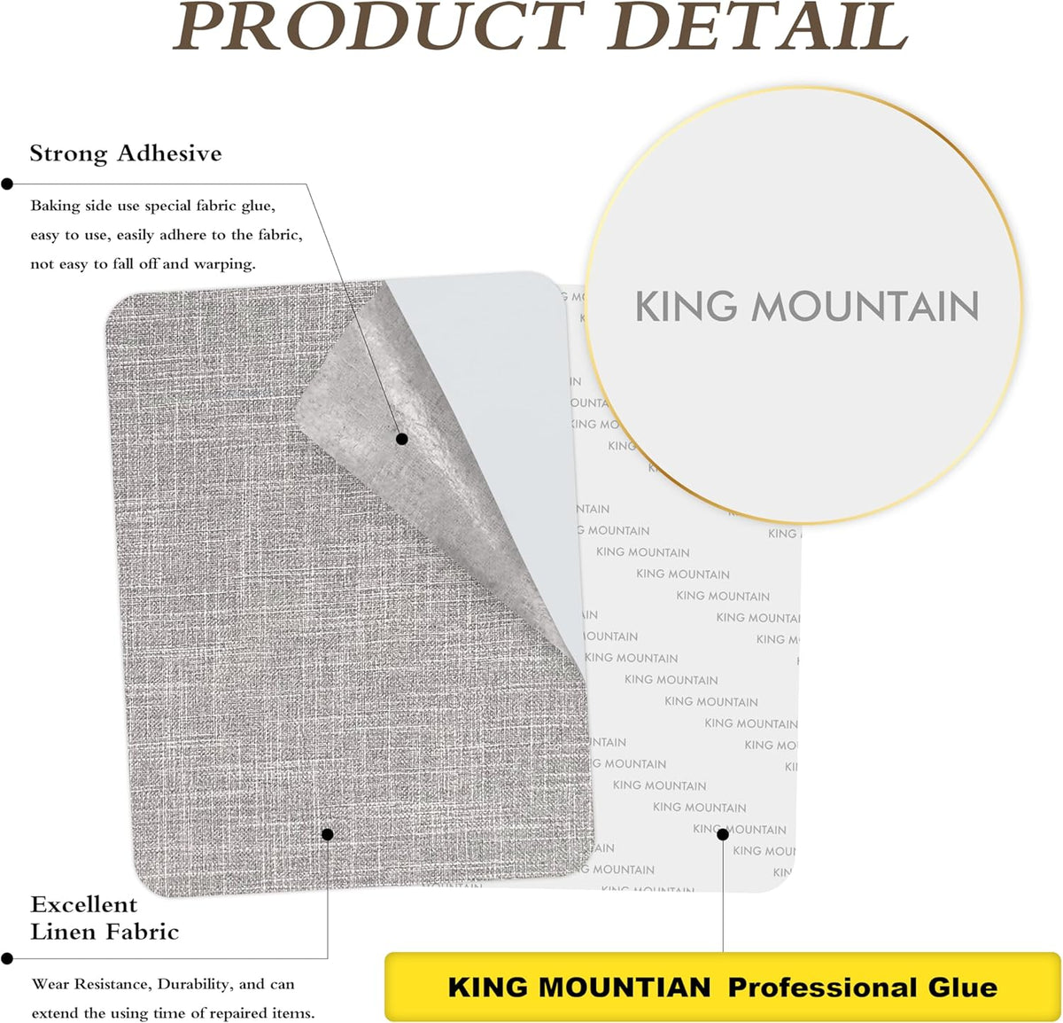 Fine Linen Repair Patches, Self-Adhesive Linen Fabric Patches, 8X11 inch Extra Size, Multi Color