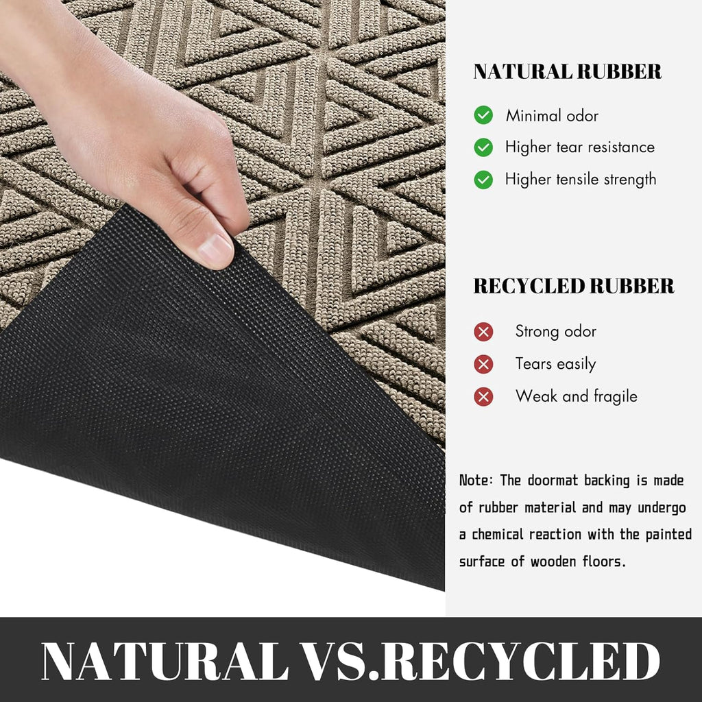 Yimobra Large Door Mat 36x24, All-Weather Waterproof Non-Slip Welcome Matt Outdoor, Heavy Duty Non