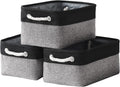 TheWarmHome Storage Basket for Organizing - 14x10x7 inch Medium 3 Pack Collapsible Storage Bin for