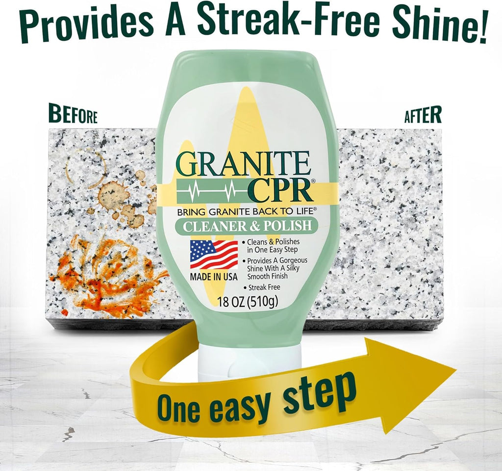 CPR Granite Cleaner Can Be Used Daily On Granite, Marble, Quartz & Corian. Leaves A Gorgeous