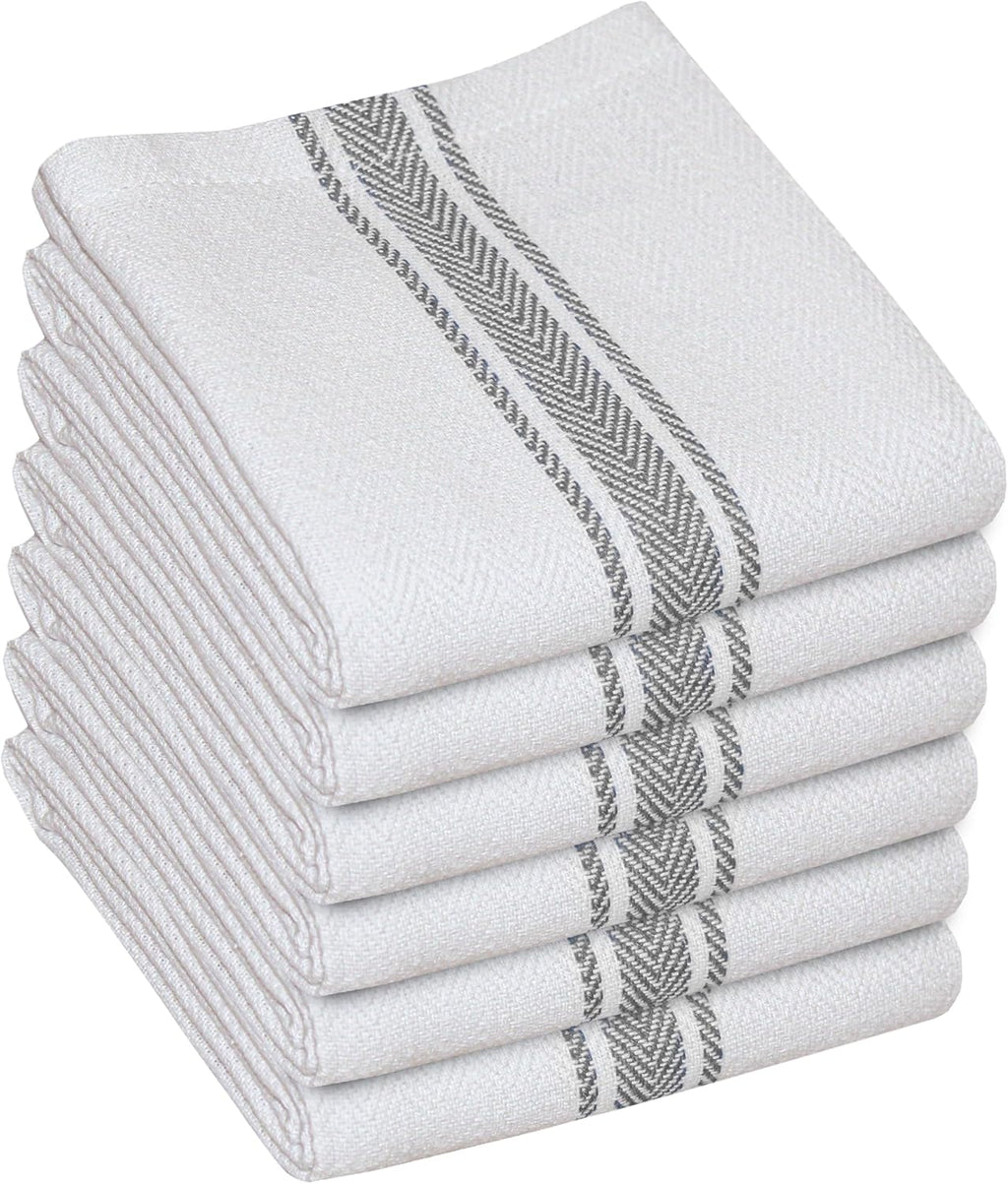WHITEWRAP Kitchen Dish Towels for Kitchen, Highly Absorbent for Drying and Cleaning, Durable and