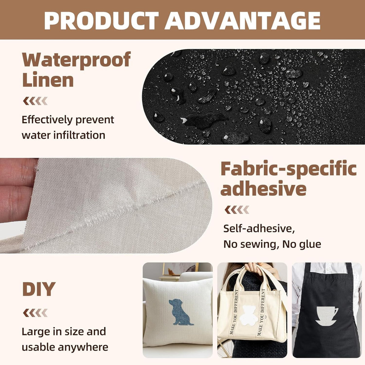 Fabric Repair Patch, 17X79 Inch Fabric Large Repair Tape, Self-Adhesive Patches for Furniture