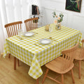 Classic Gingham Plaid Tablecloth Fabric - Rectangular 58x102 Inch Water Resistant Checked Table