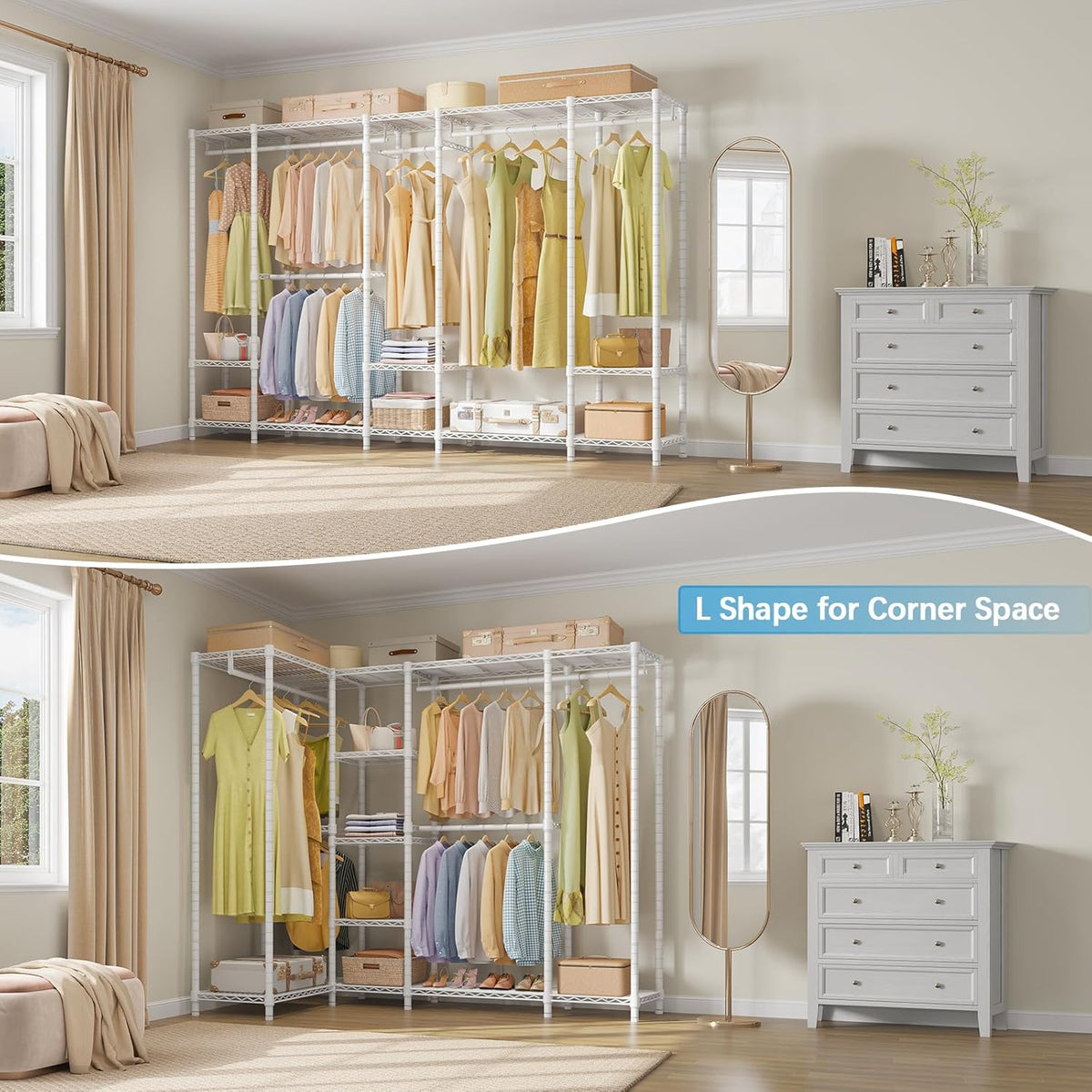 VIPEK V50 Extra Large Portable Closet Rack Bedroom Armoire Freestanding Wardrobe Closet, Heavy Duty