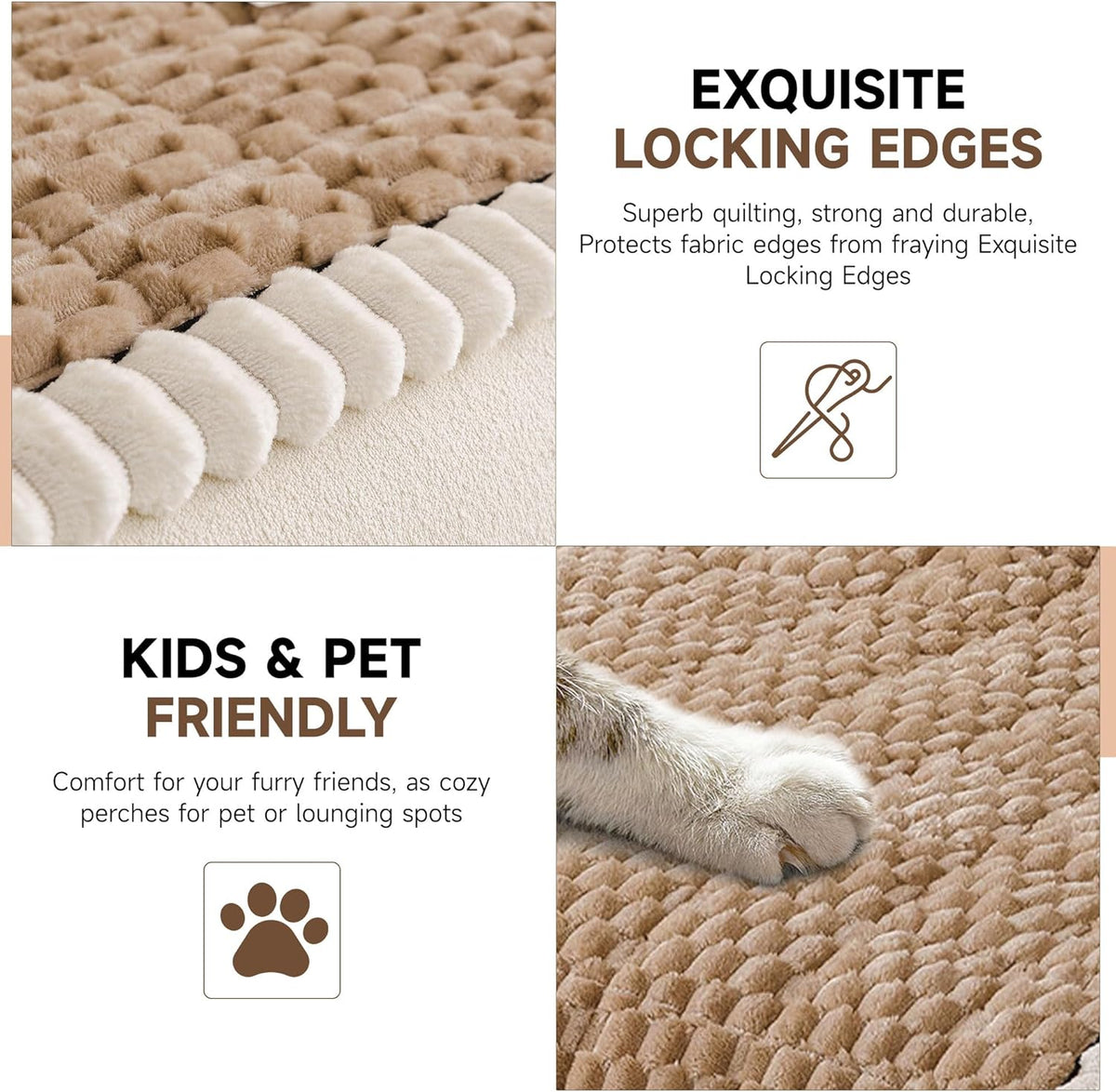 OTOB Couch Cover for Dogs Washable All Seasons, Non Slip Fuzzy Pet Couch Covers Sofa Slipcovers