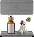 2PCS Water Absorbing Stone Tray, Quick Drying Diatomite Stone Sink Tray, Water Absorbent Diatomite