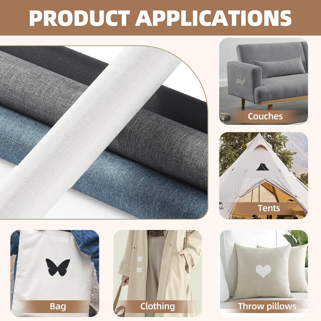 Fabric Repair Patch, Fabric Large Repair Tape, Self-Adhesive Patches for Furniture, Sofa, Car