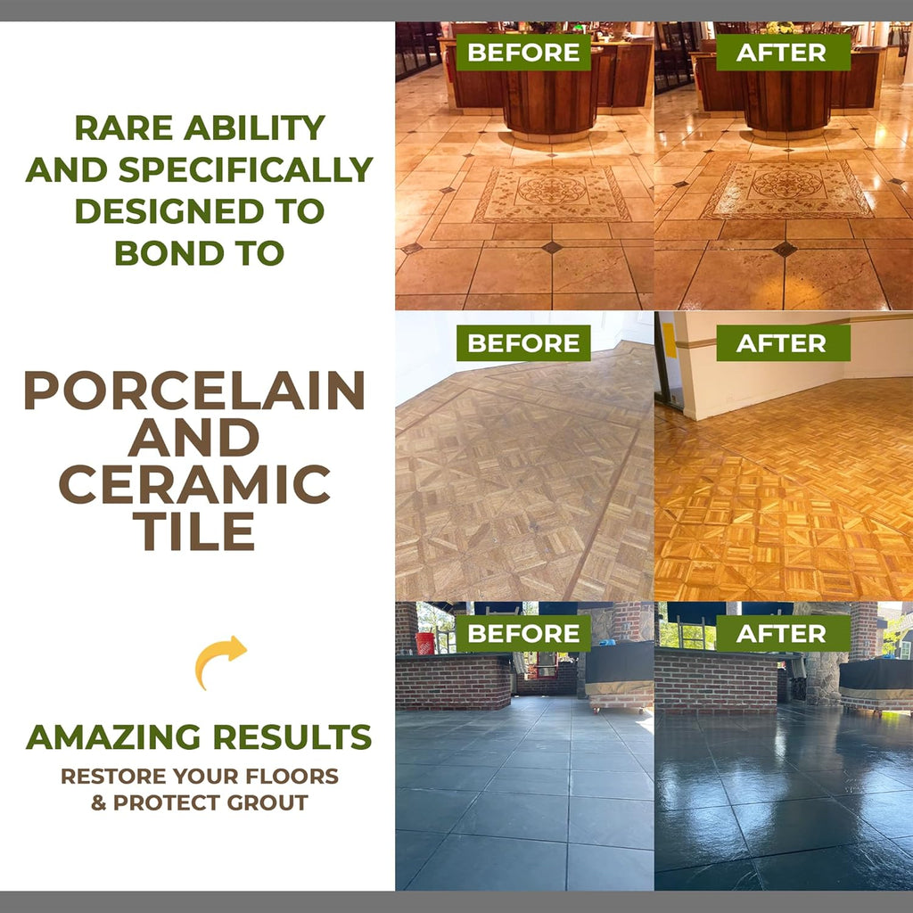 CoverTec GlazeGuard Matte Ceramic And Porcelain Tile And Grout Sealer, Flat Finish (2 Part A+B=36oz