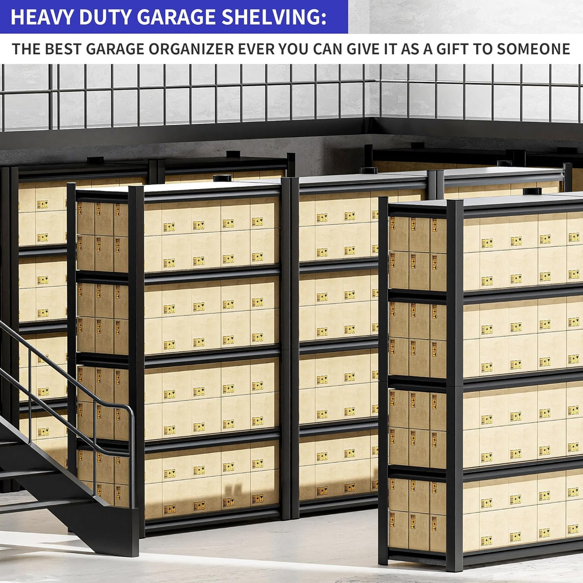 3pieces Garage Shelving,5 Tier 72"X47.2"X23.6"Inches,Storage Shelves Heavy Duty Thickened Metal