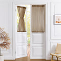 Tollpiz Small Sheer Door Curtain Closet Linen Textured Curtain Sheers Doorway Light Filtering Voile