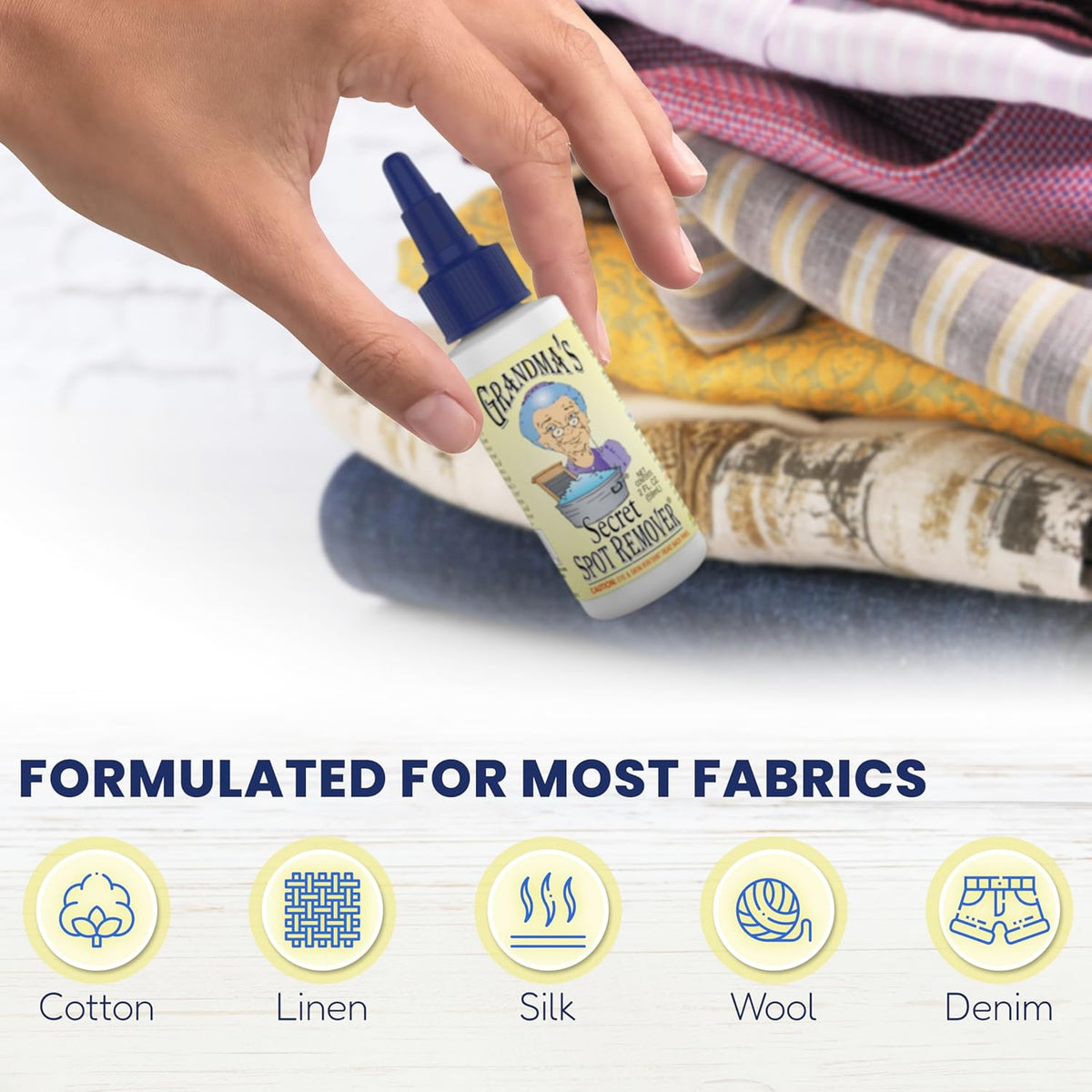 Grandma's Secret Spot Remover for Clothes - Chlorine, Bleach and Toxin-Free - Fabric Stain Remover