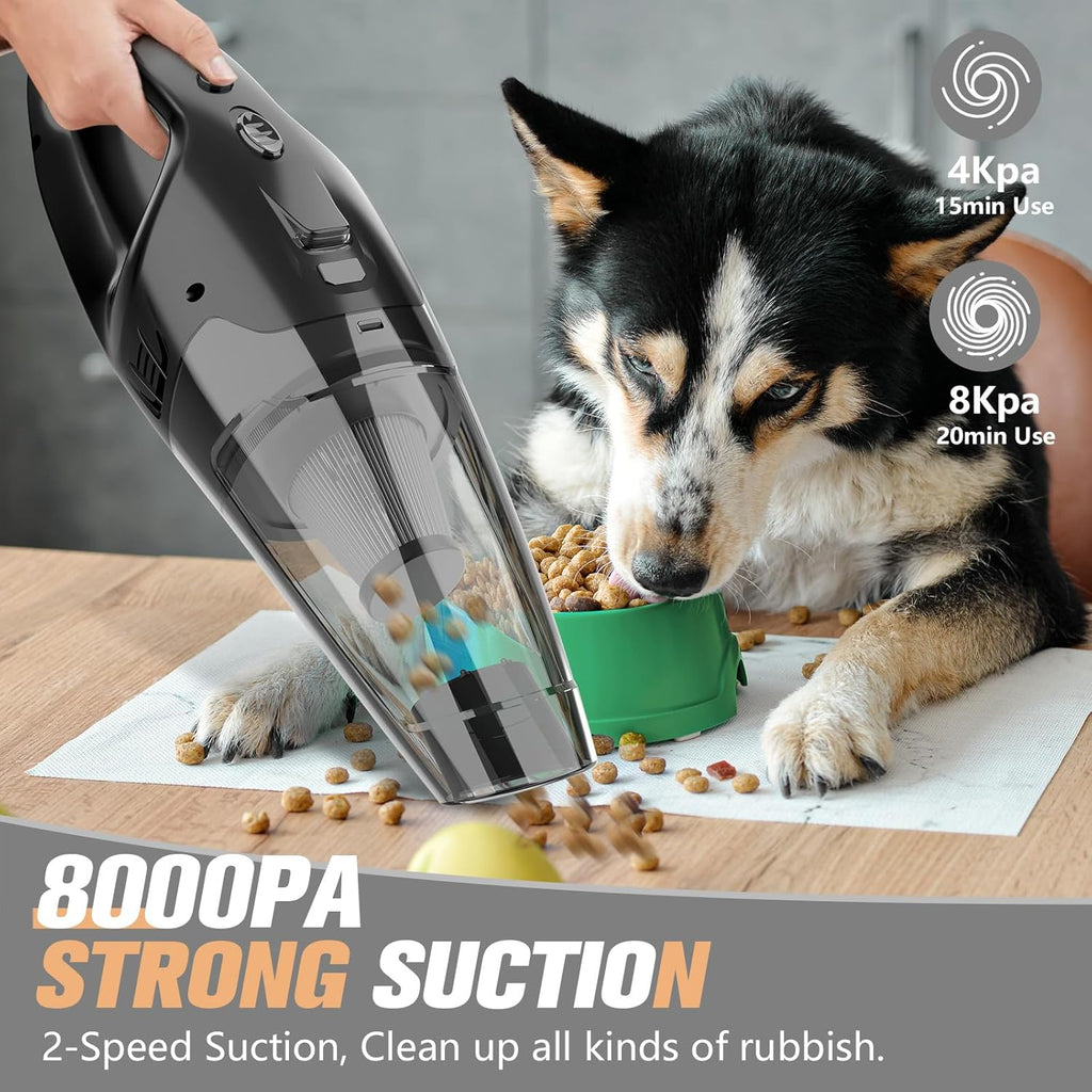 Handheld Vacuum Cordless Rechargeable with LED Light, Car Vacuum Portable Cordless, Hand Vacuum