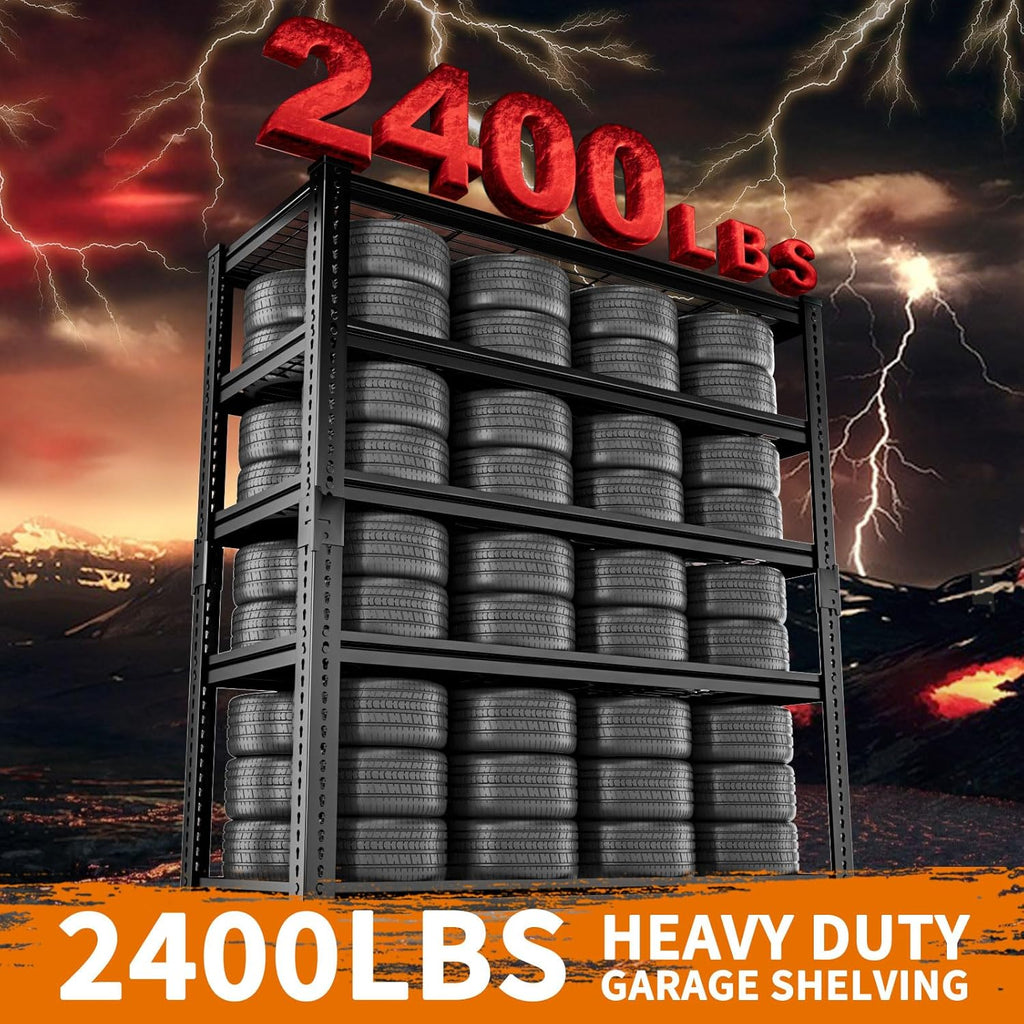 Storage Shelves Heavy Duty, 3 PCS 36"L x 16"W x 72"H Garage Wire Shelving Unit Loads 2400LBS