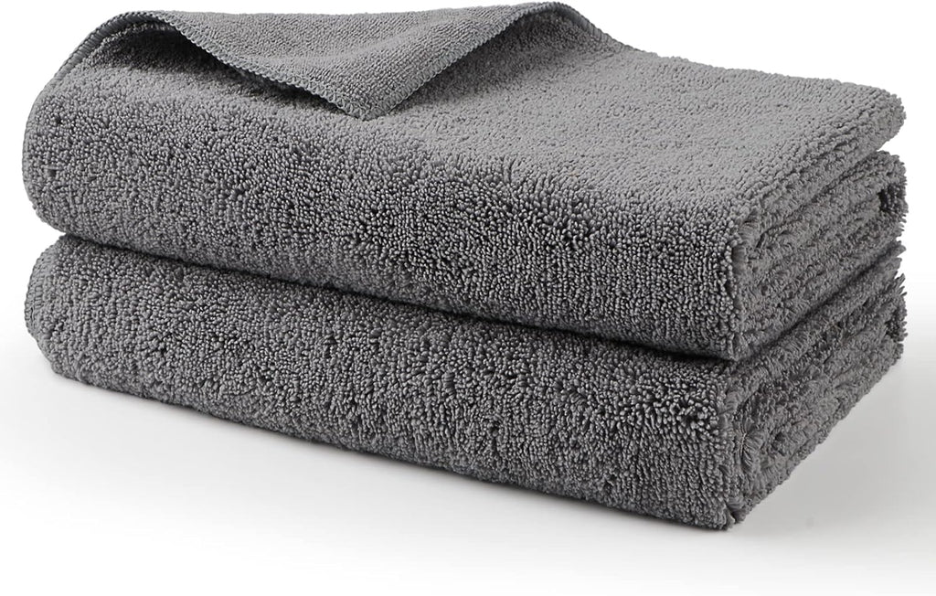HOMEXCEL Professional Large Microfiber Car Drying Towels 2 Pack, Lint Free, Scratch Free, Highly