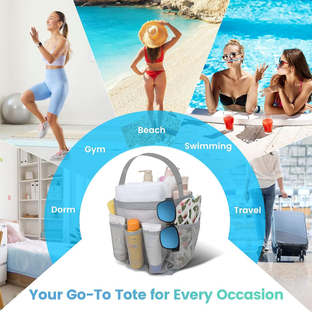 Shower Caddy for College Dorm Room Essentials for Girls with 9 Pockets,Large-Capacity Shower