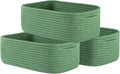 Small Woven Basket, 12 x 8 x 4.5 Inches, Storage Basket for Organizing, Cute Small Rope Shelf