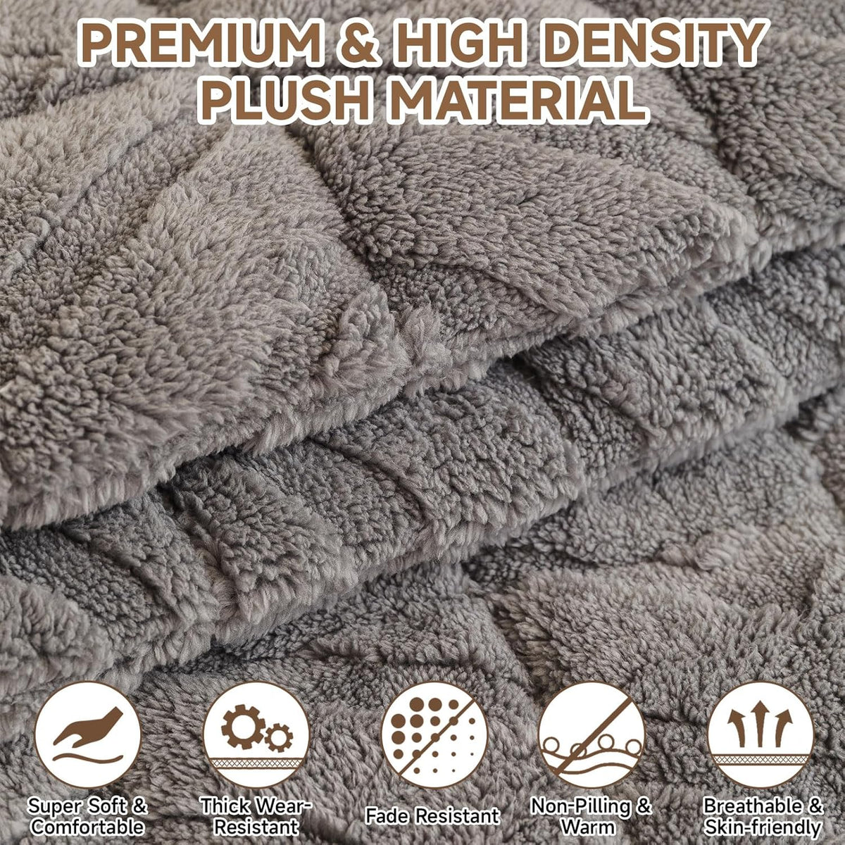 OTOB Plush Couch Cover for Dogs Washable, Non Slip Fuzzy Soft Armrest Backrest Sofa Slipcovers