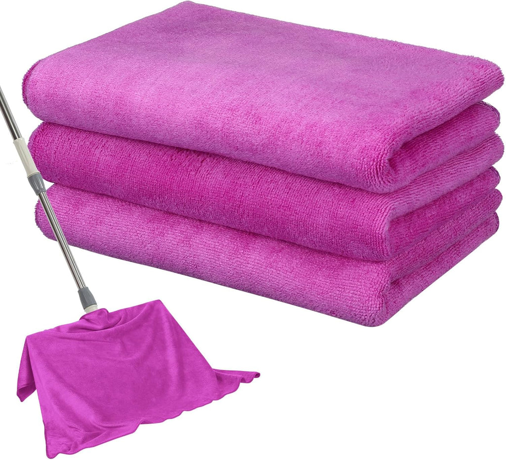 Newwiee 3 Pcs Extra Large Microfiber Cleaning Cloth 30" x 20" Washable Reusable Microfiber Towel