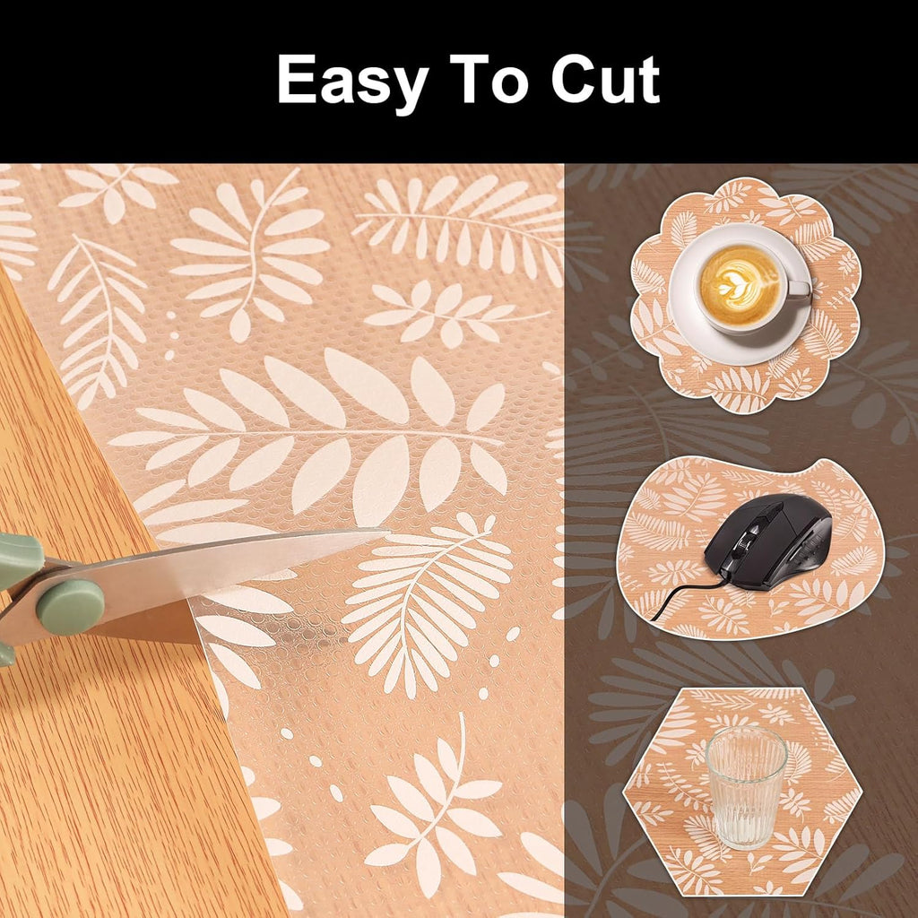 Cooyes Shelf and Drawer Liners for Kitchen Cabinets, Non Adhesive Cabinet Liner, EVA Waterproof