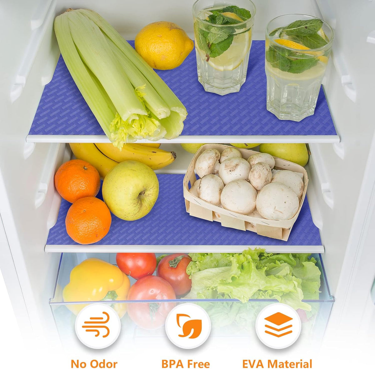 Shelf Liners for Kitchen Cabinets Refrigerator Liners Waterproof Plastic Kitchen Cupboard Liner Non
