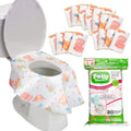 Toilet Seat Covers Disposable (20 pk, Dinosaurs) - XL Waterproof Toilet Cover for Toddlers, Kids &