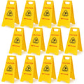 MATTHEW CLEANING 25'' Industrial Wet Floor Sign 12 Pack 2-Sided Safety A-Frame Birght Yellow