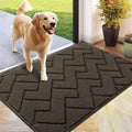 hicorfe Front Door Mat Outside Entrance,24"x35" Absorbent Muddy Dirt Resist Welcome Door Mats