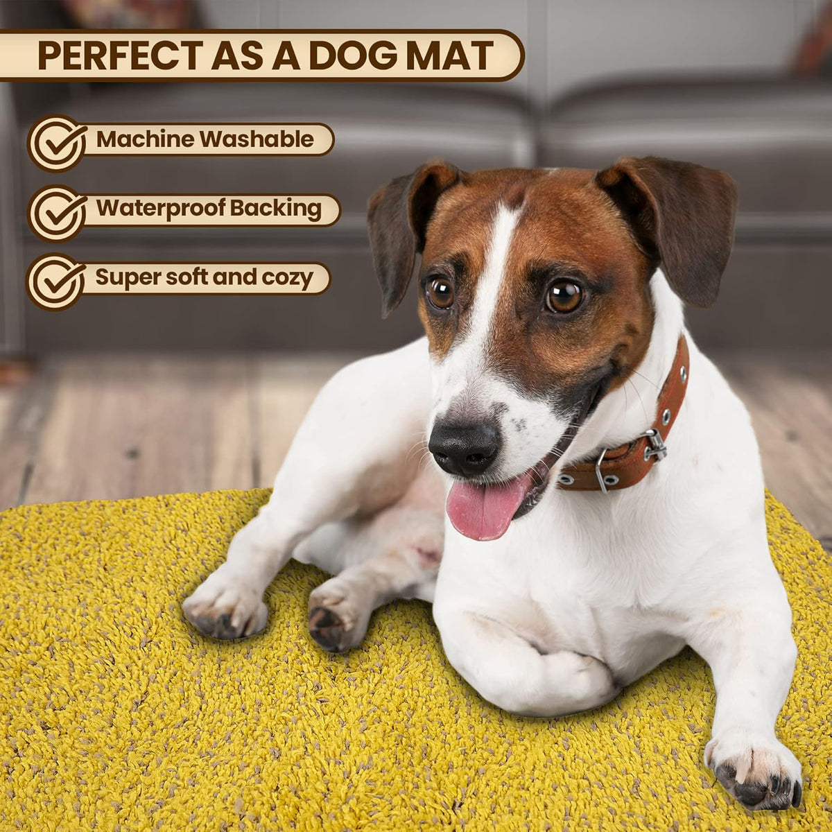 Premium Microfiber Indoor Door Mat – 36"x72" Washable Entry Mat, Non-Slip, Waterproof Backing