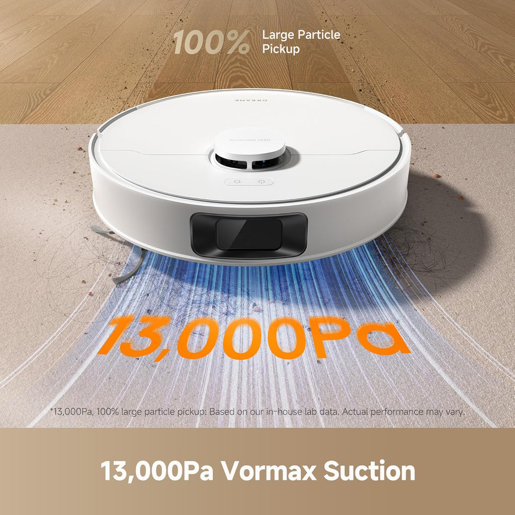 dreame D20 Plus Robot Vacuum and Mop, 13,000Pa Suction, Self-Emptying with 5L Dust Bag, DuoBrush