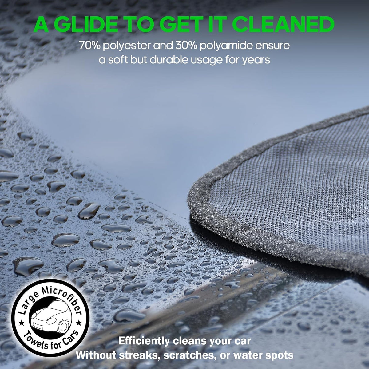PBHEPJ 4 Pack Microfiber Towels (36"x 24") Extra Large Ultra Absorbent Drying Towel for Cars and