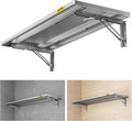1.2x3ft Adjustable Rail Type Folding Storage Rack Shelf, Suitable for Garage, Storage Room