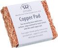 Redecker Copper Thread Mini Scrubber, 2 x 1-5/8 inches, Non-Abrasive Scouring Pad, Scrubber for