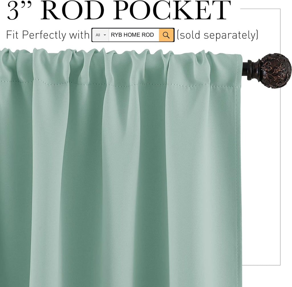 RYB HOME RV Curtains Blackout - Thermal Insulating Privacy Door Windows Camper Curtains for Kids
