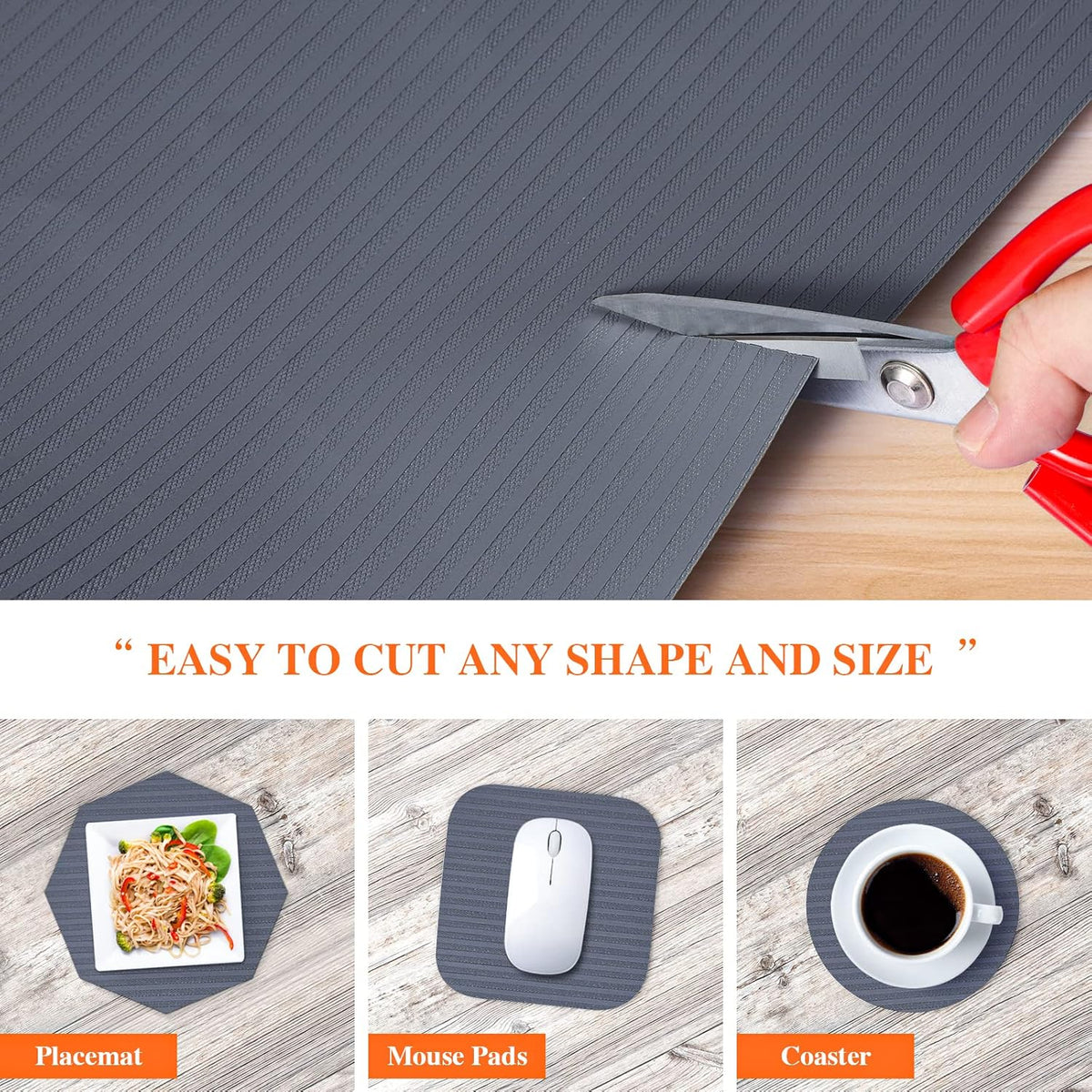 Shelf Liner Non Adhesive, Washable Cabinet Liners for Shelves, Waterproof Durable Non-Slip Drawer