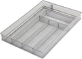 YBM Home Metal Silverware Organizer for In-Drawer Cutlery Storage, 6 Compartment Mesh Cutlery
