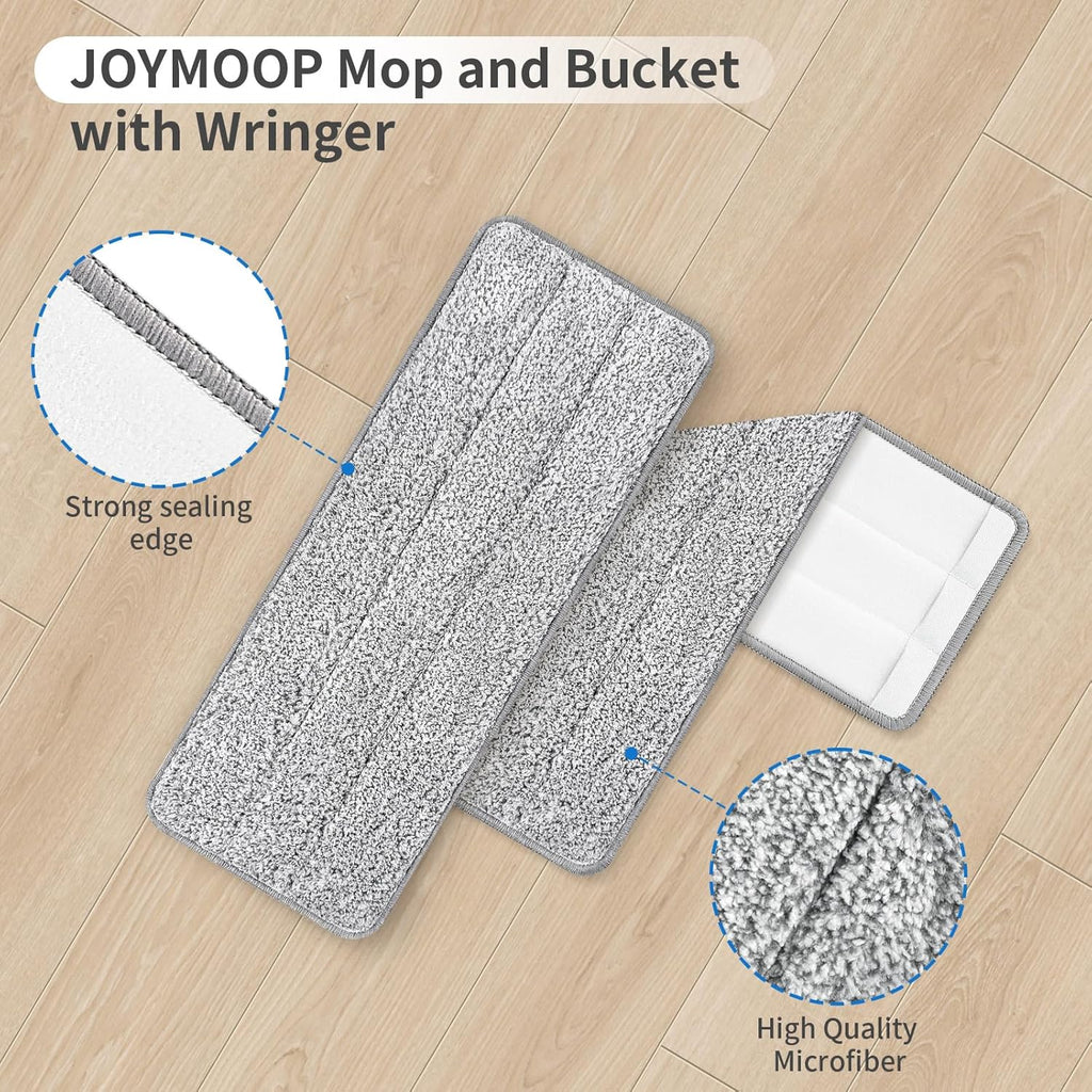 10Pcs Joymoop Mop Replacement Pads, 13 * 4.9'' Universal Mop Pads Mop Head Refills Washable Wet