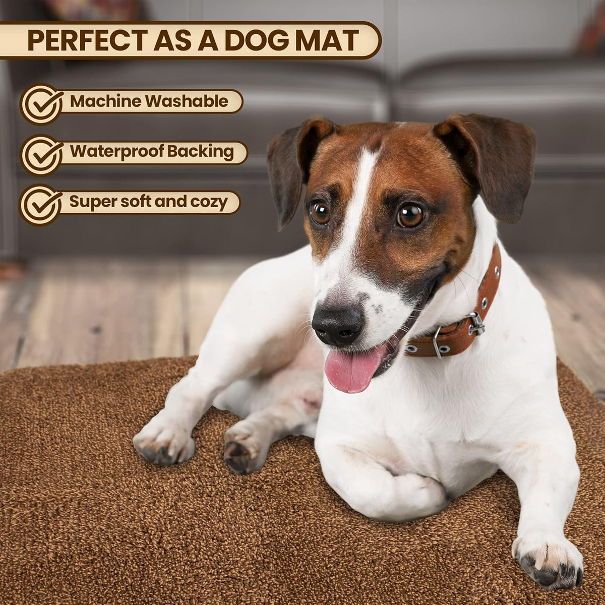 Premium Microfiber Indoor Door Mat – 36"x72" Washable Entry Mat, Non-Slip, Waterproof Backing