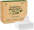 Poesie Laundry Detergent Sheets Fresh Scent 160 Count Clear Non-Plastic Hypoallergenic Liquid Less