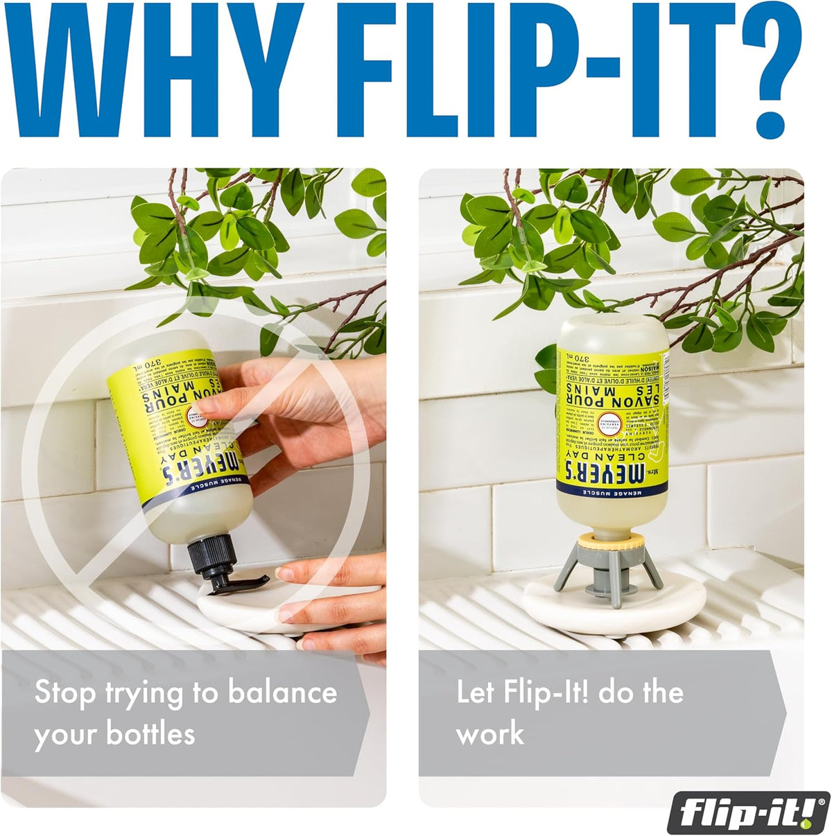 Flip-It! Bottle Emptying Kit – 6 Bottle Pack - No more wasted product - Fits most plastic bottles