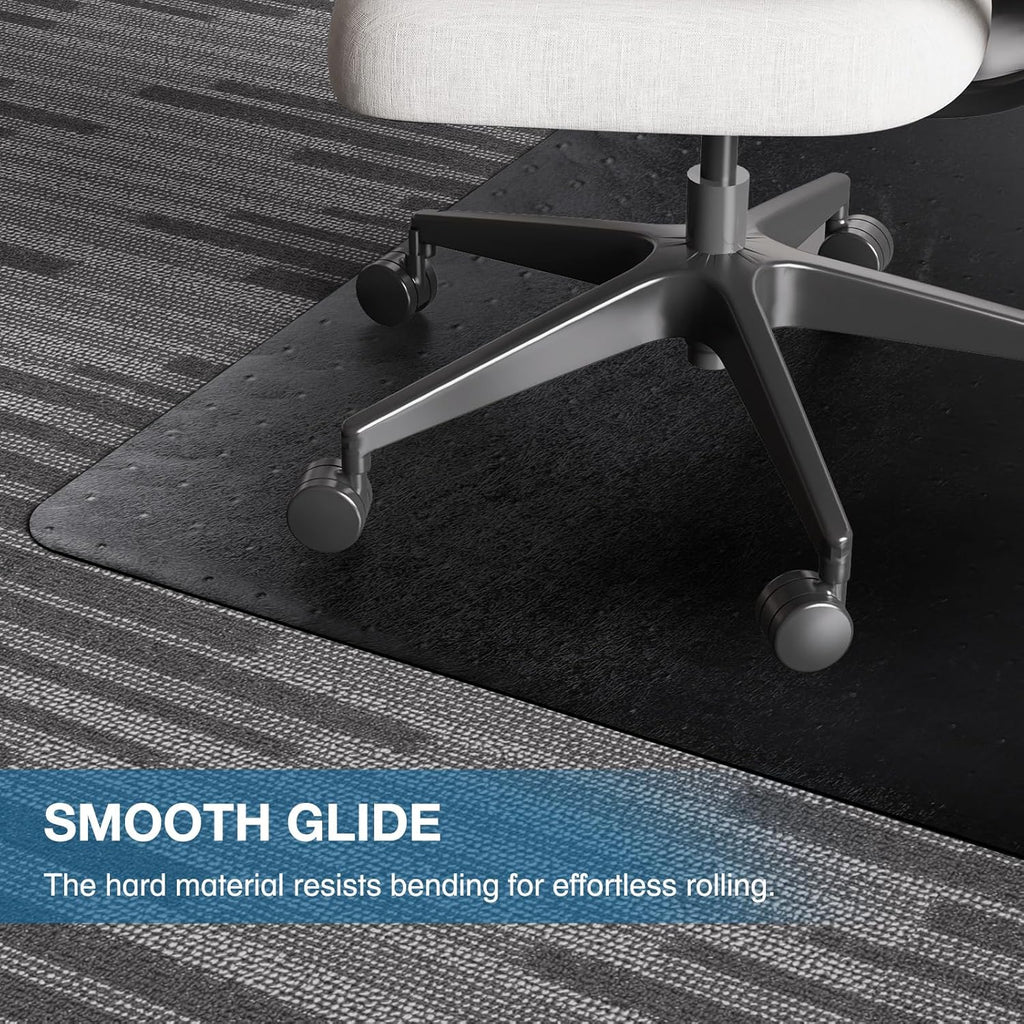 Chair Mat for Carpet, 46" x 60" Desk Chair Mat for Carpeted Floors, Non-Slip Office Vinyl Mat for