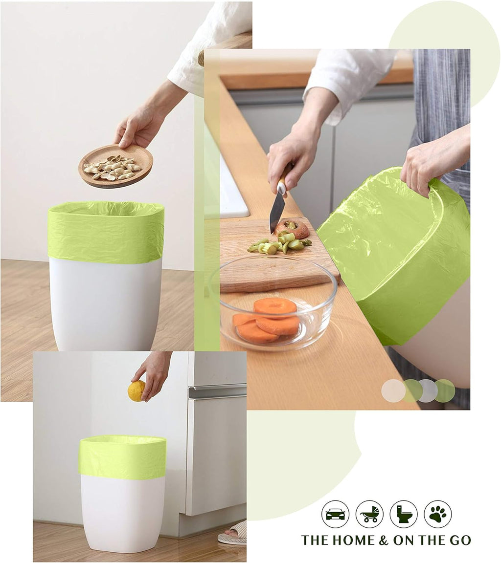 FORID 4 Gallon Garbage Bags, 150 Count, Unscented, Strong Trash Can Liners, 15 Liter Wastebasket