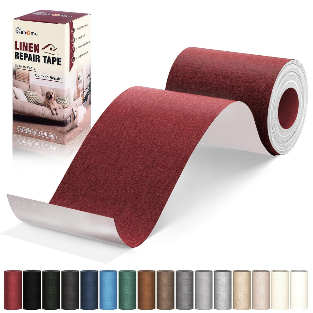 Linen Repair Tape 4x79 inch, Self Adhesive Fabric Patches, Linen Patch Tape Kit, Fabric Repair Tape