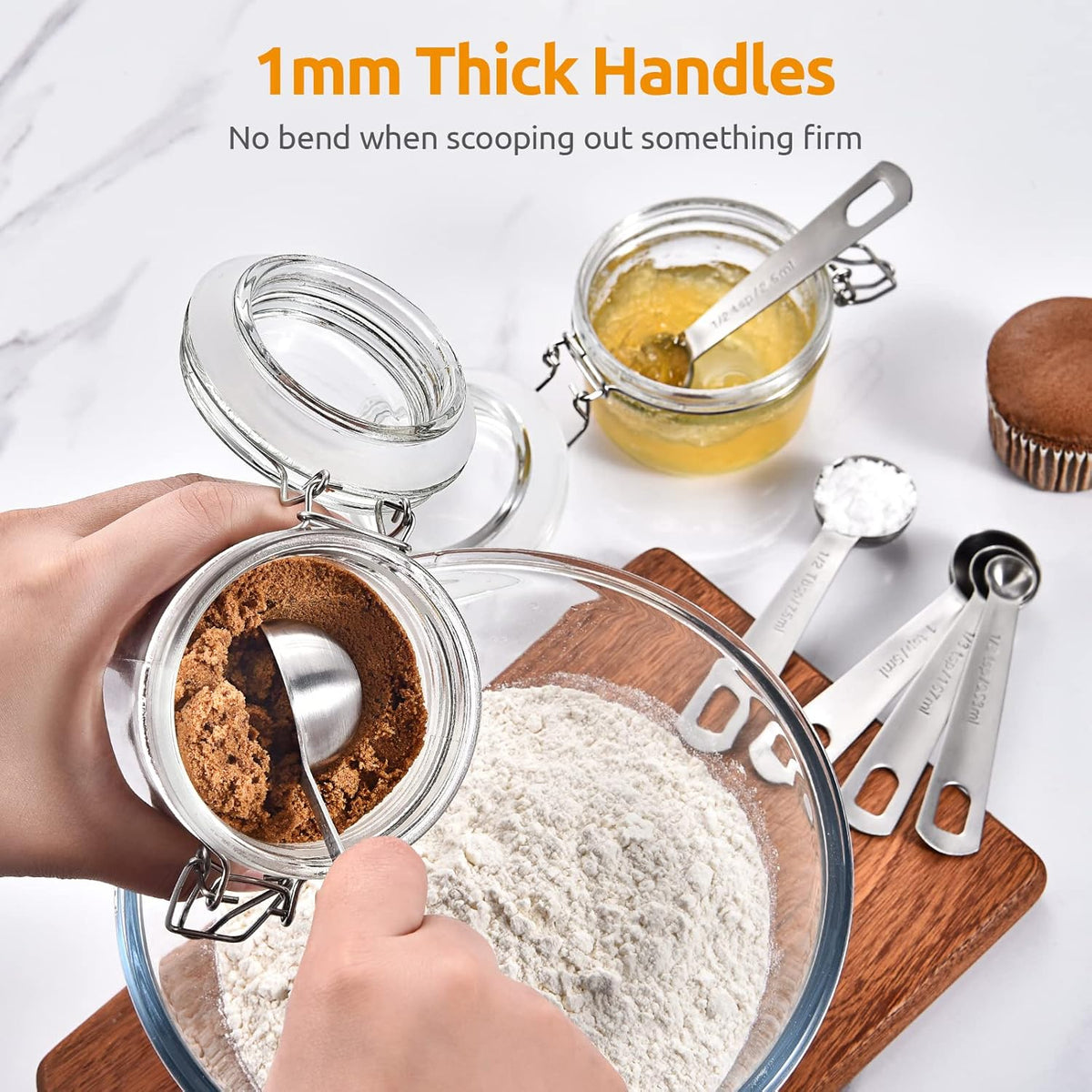 Measuring Spoons: U-Taste 18/8 Stainless Steel Measuring Spoons Set of 9 Piece: 1/16 TSP, 1/8 TSP