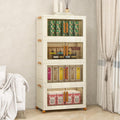 Plastic Stackable Storage Bins with Lids and Wheels, Foldable Closet Organizers and Storage