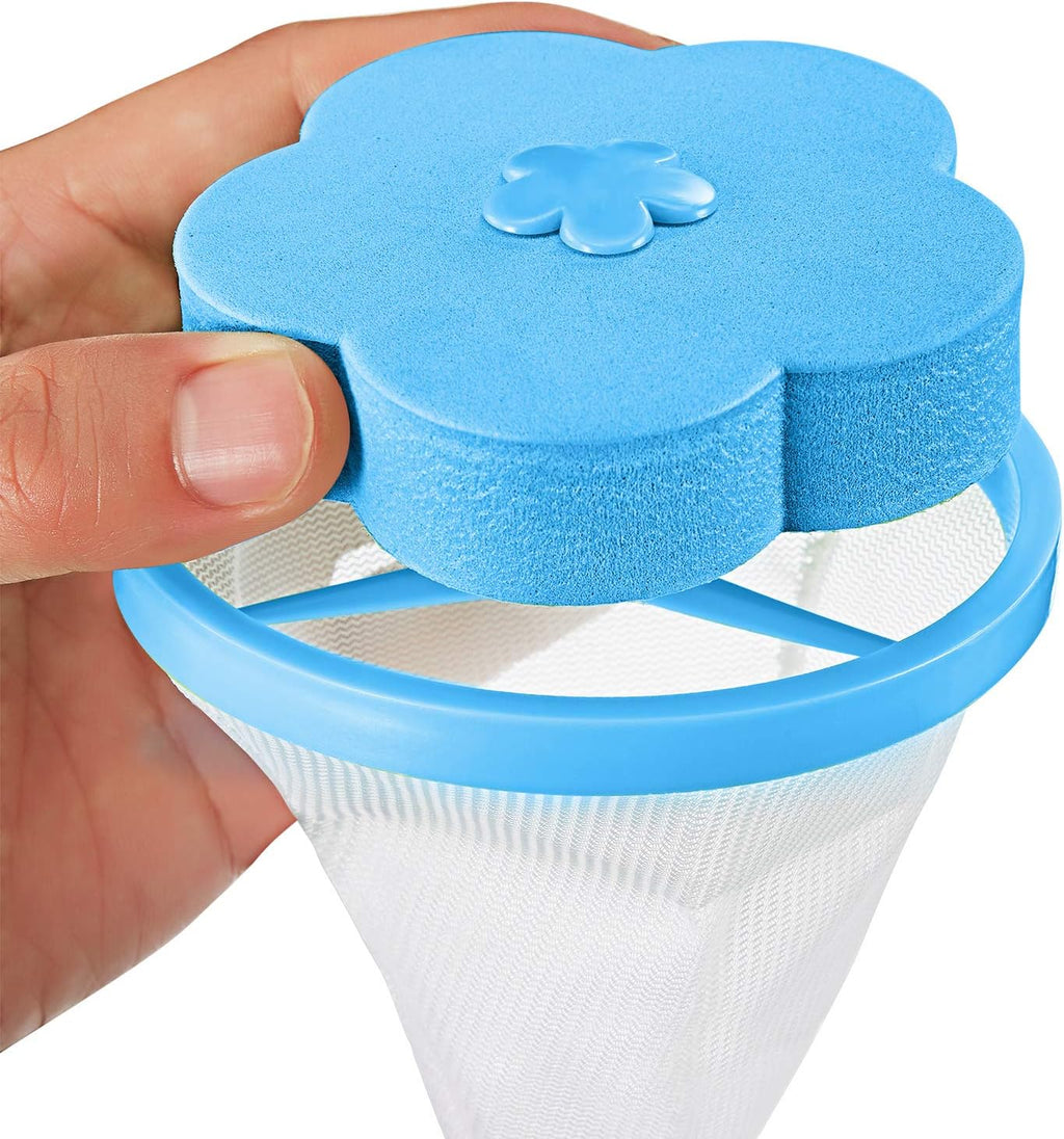 Hestya 4 Pieces Pet Hair Remover for Laundry, Lint Catcher for Washing Machine Laundry Hair Catcher