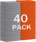 MRD's Home 40 Pack Microfiber Cleaning Cloths,12" x 12" Multi-Purpose Reusable Cleaning Cloth Wipes