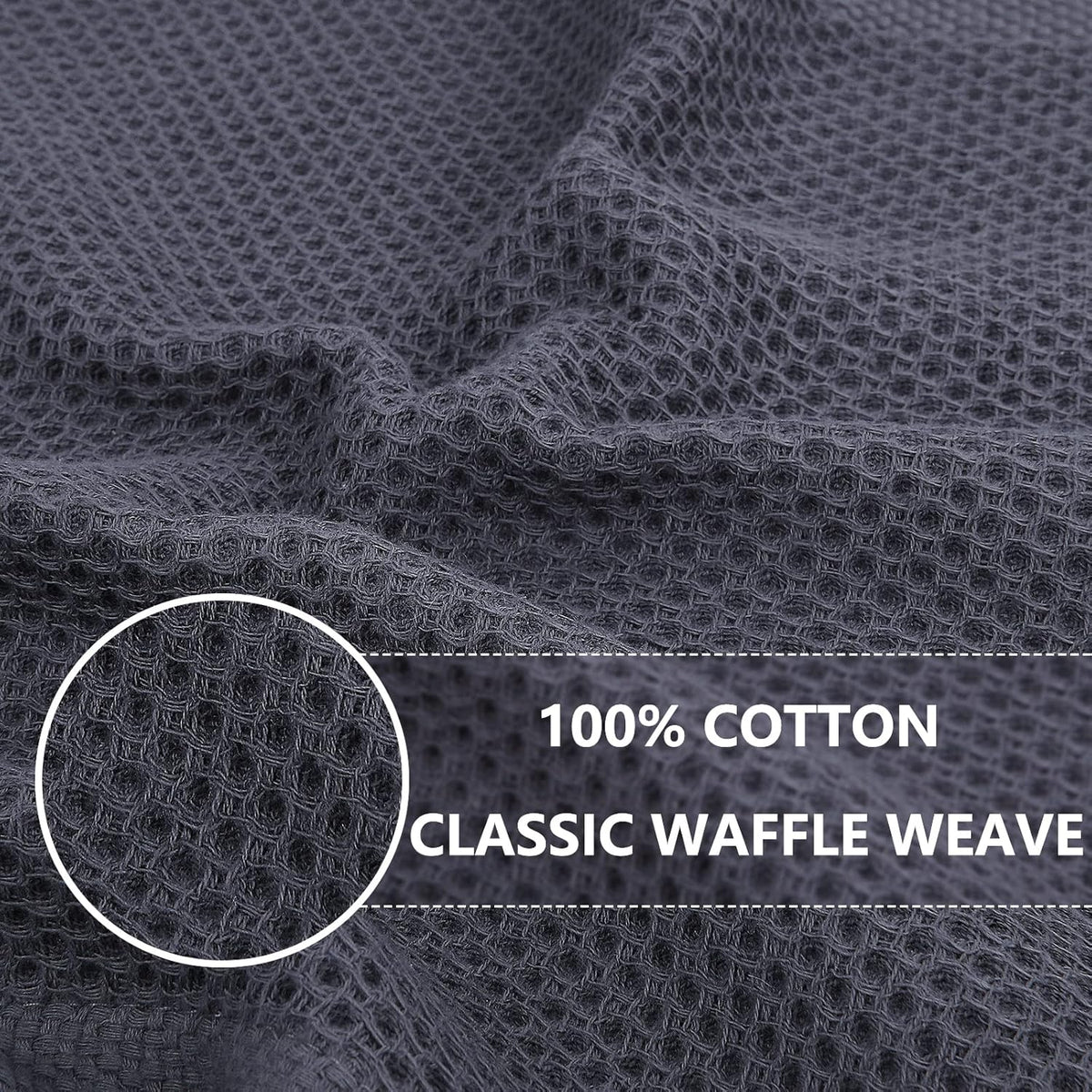 Homaxy 100% Cotton Waffle Weave Kitchen Dish Cloths, Ultra Soft Absorbent Quick Drying Dish Towels
